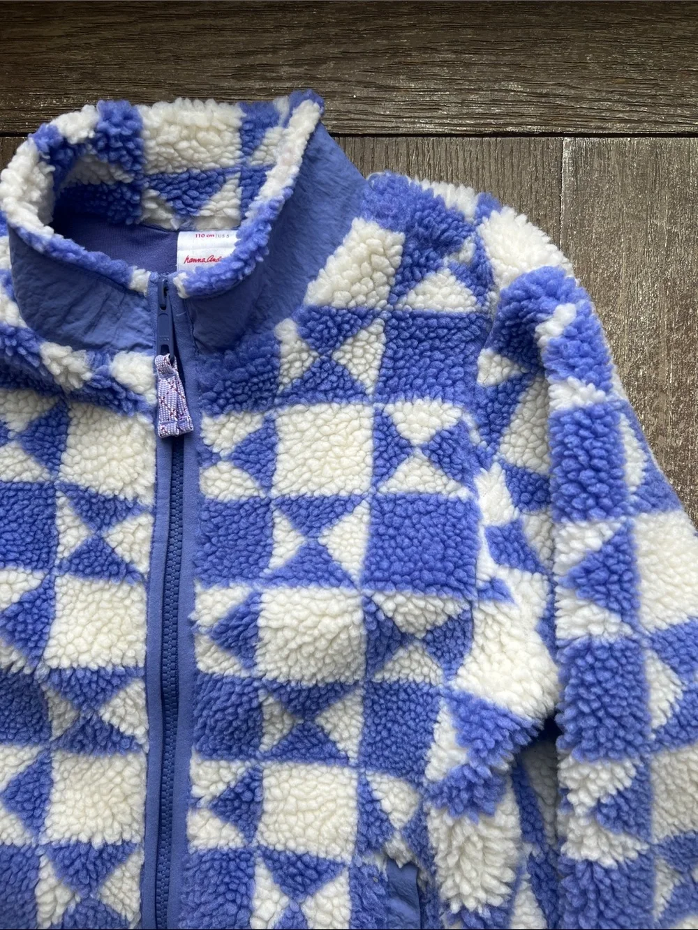 EUC Hanna Andersson Jacquard Faux Shearling Jacket